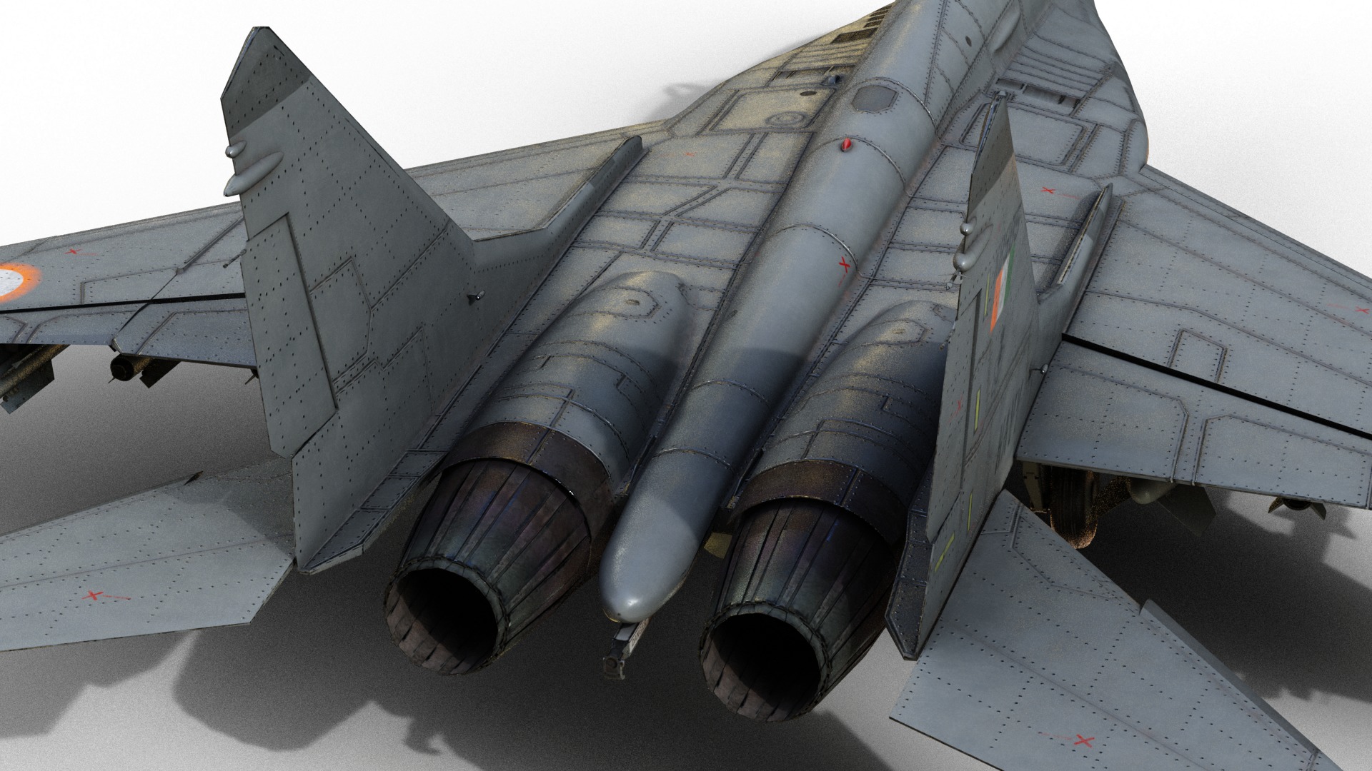 Mikoyan-Gurevich MiG-29K Mig29K shipboard aircraft Low-poly 3D model_16