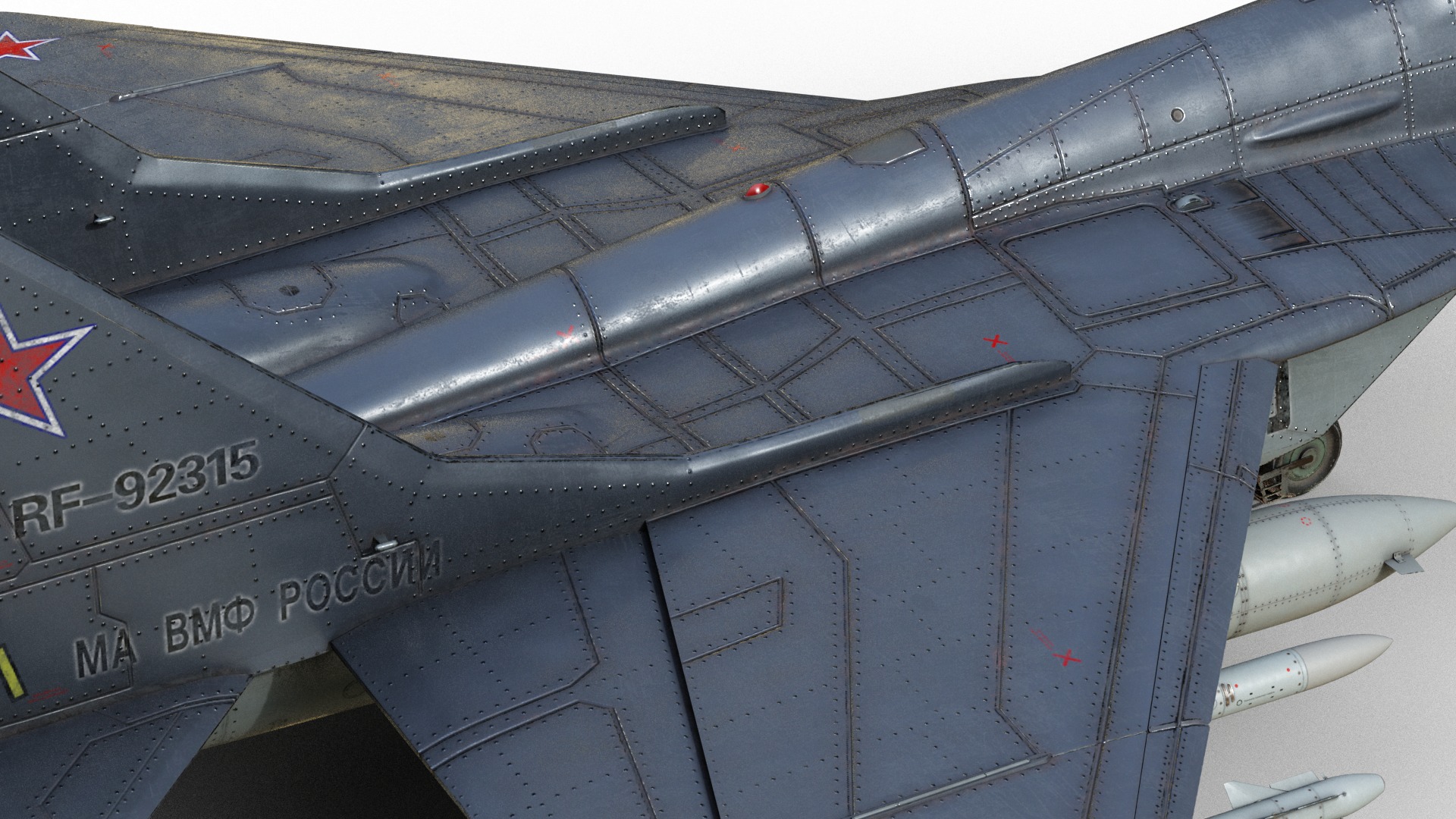 Mikoyan-Gurevich MiG-29K Mig29K shipboard aircraft Low-poly 3D model_15