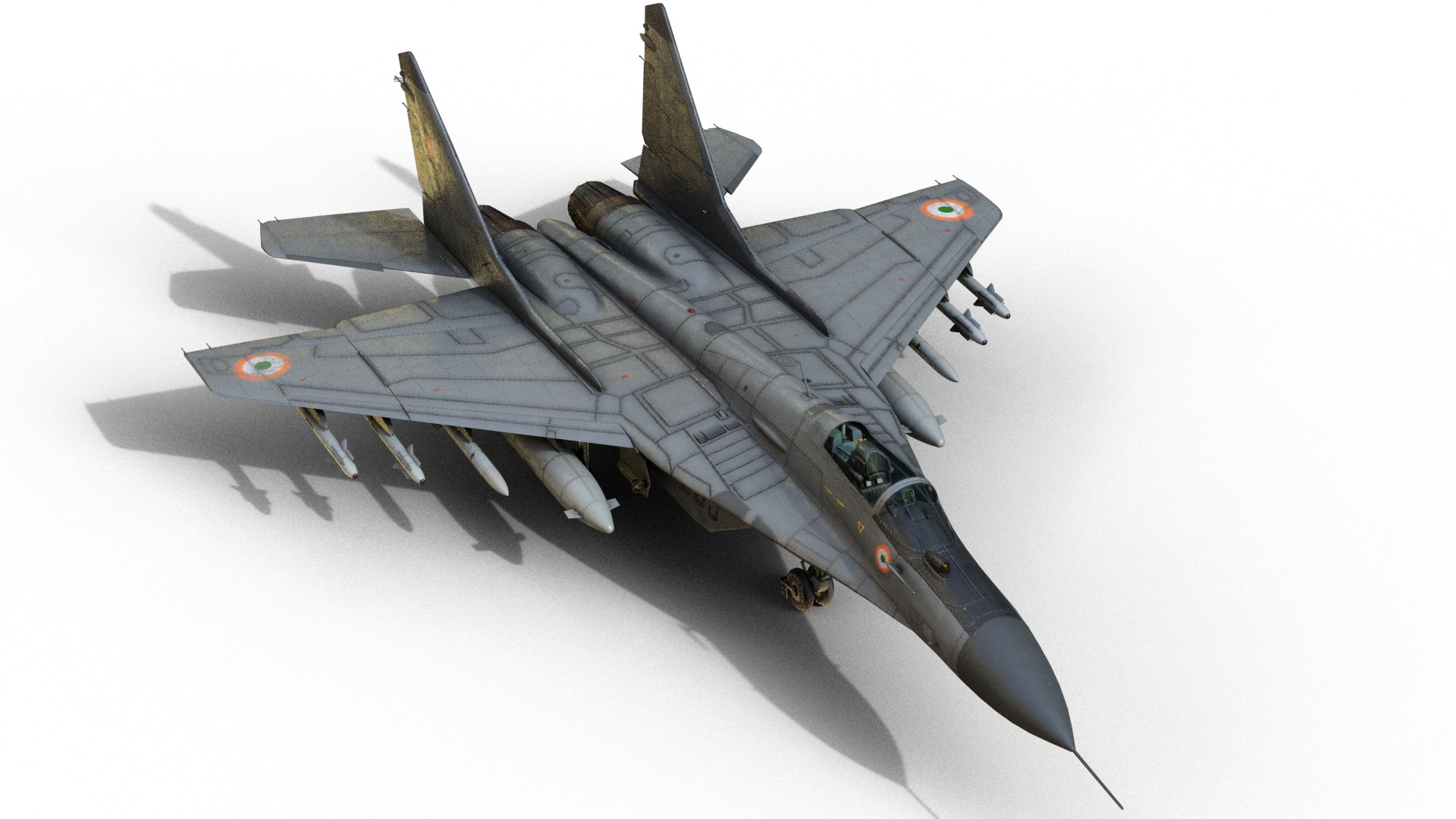 Mikoyan-Gurevich MiG-29K Mig29K shipboard aircraft Low-poly 3D model_18