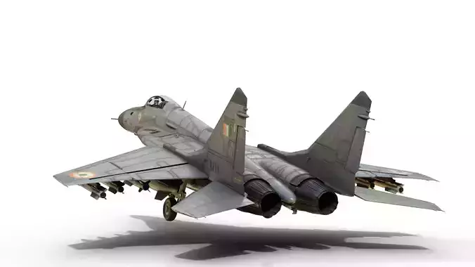 Mikoyan-Gurevich MiG-29K Mig29K shipboard aircraft Low-poly 3D model
