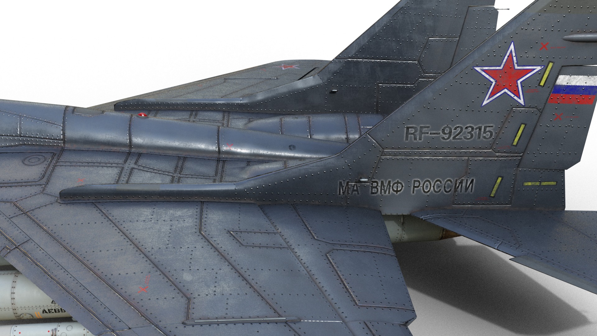 Mikoyan-Gurevich MiG-29K Mig29K shipboard aircraft Low-poly 3D model_10