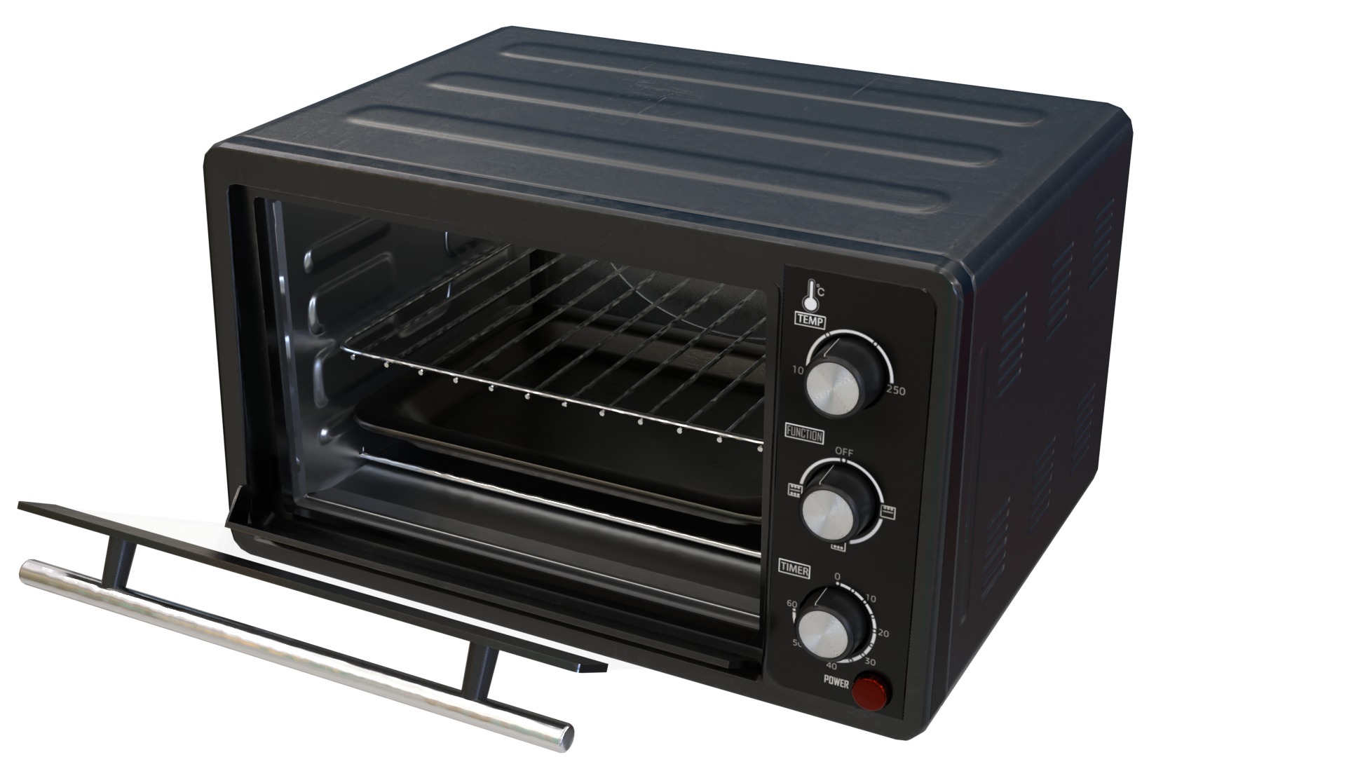 Microwave Oven Low-poly 3D model_2