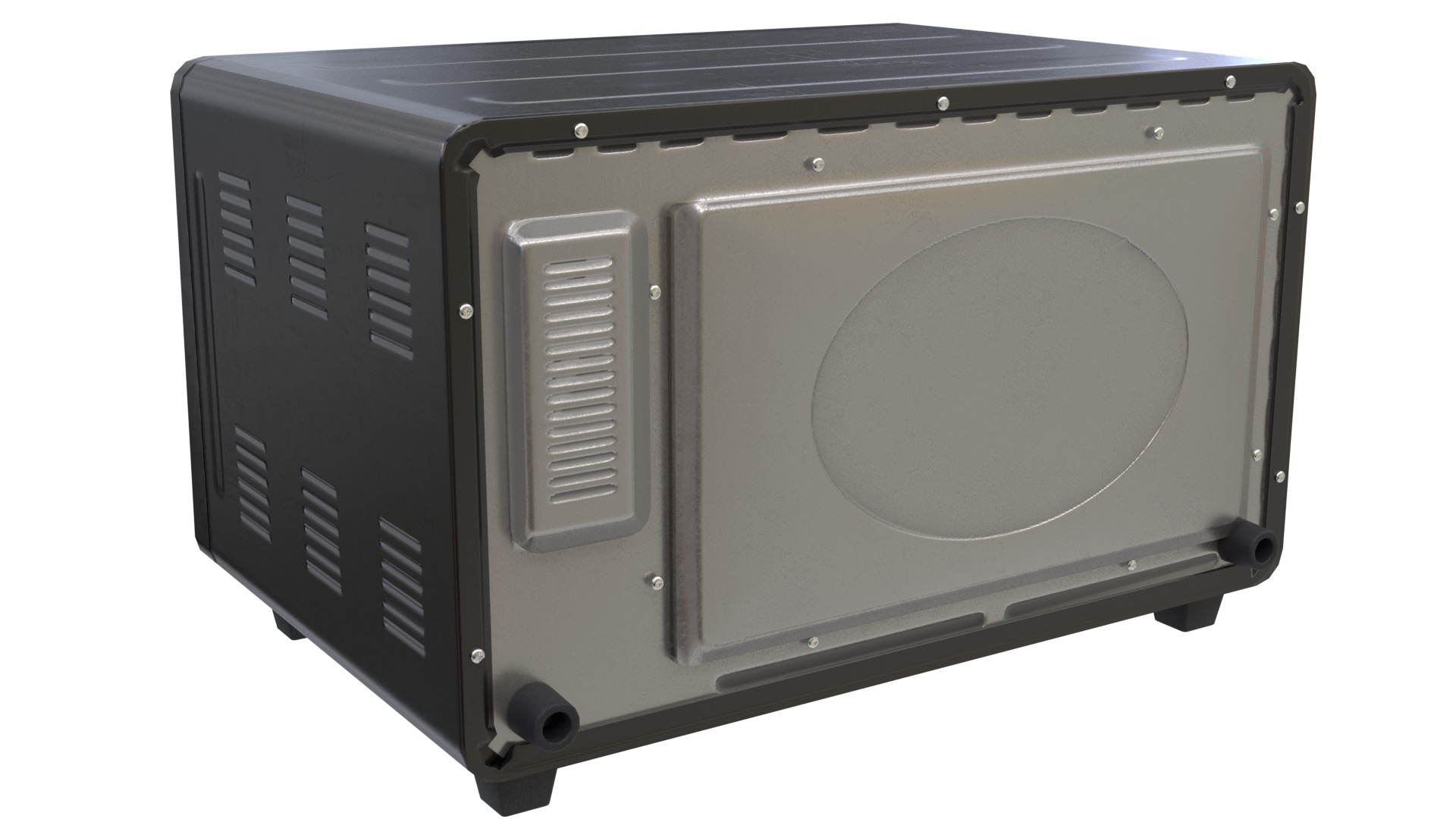 Microwave Oven Low-poly 3D model_4