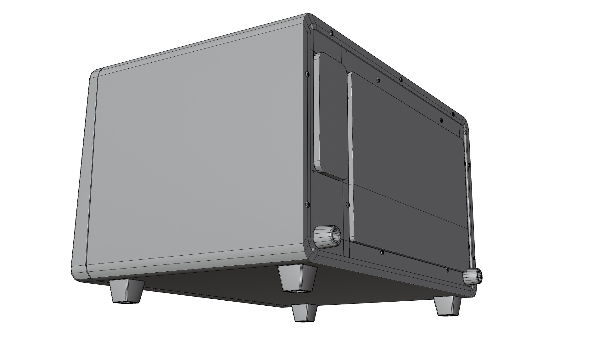 Microwave Oven Low-poly 3D model_8