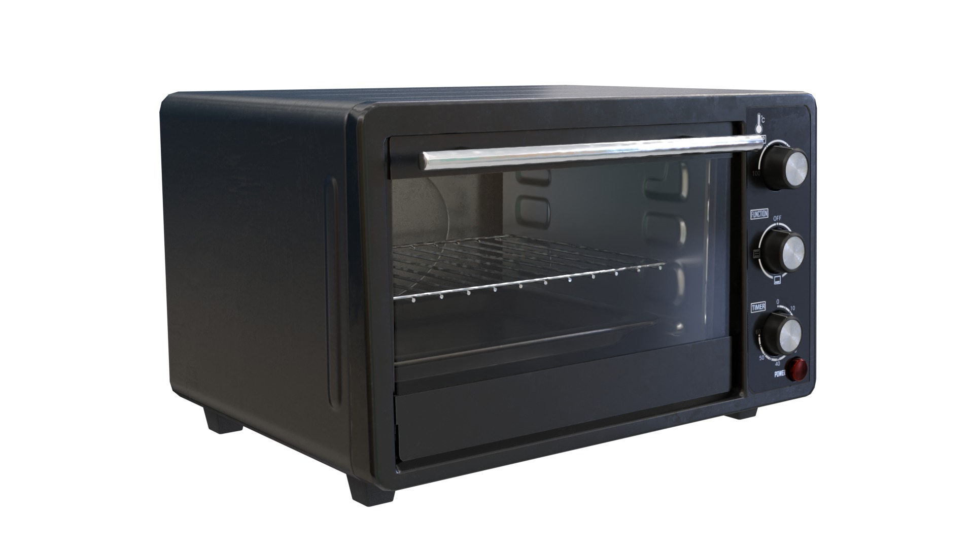 Microwave Oven Low-poly 3D model_3