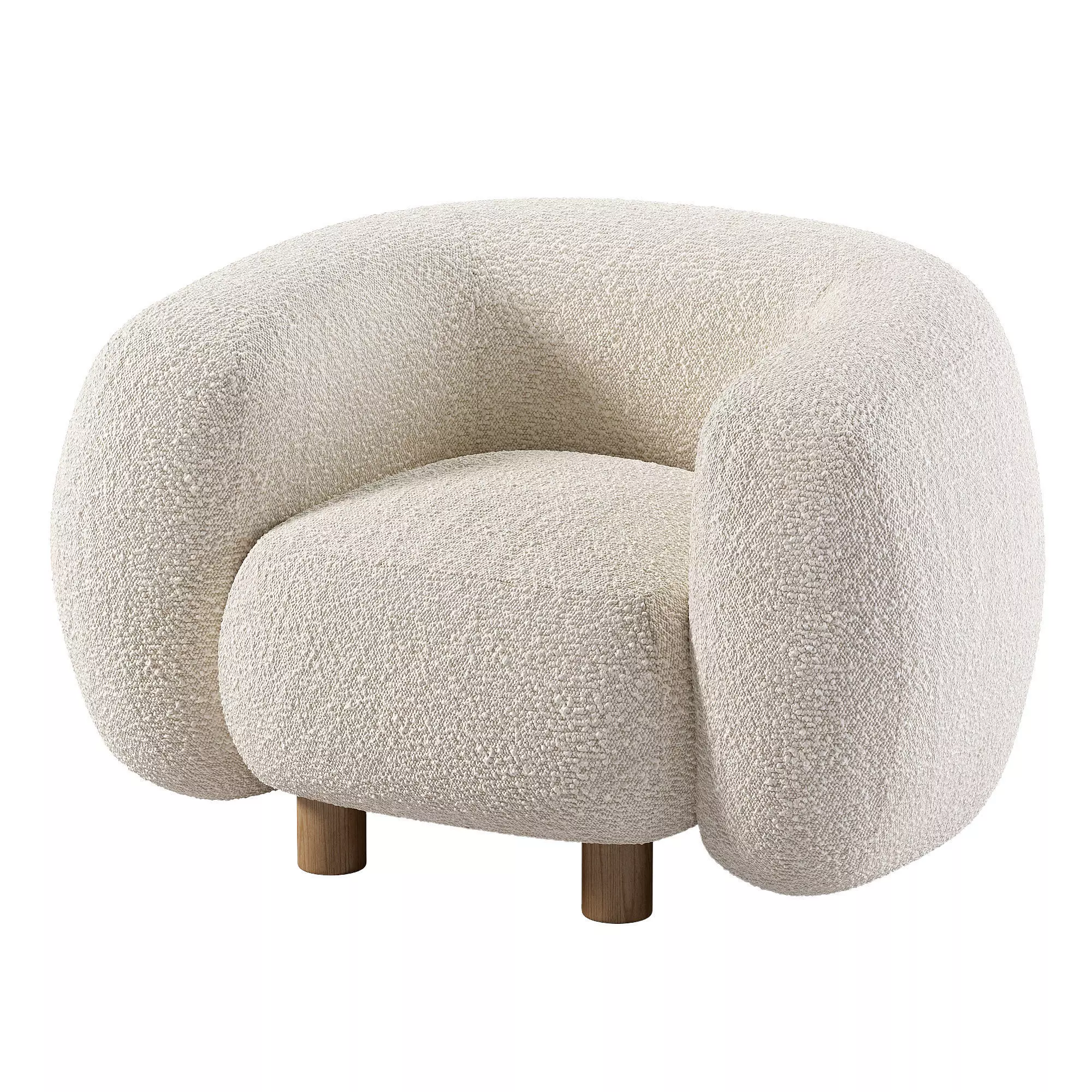 Londy Cozy Ivory Chair Free 3D model