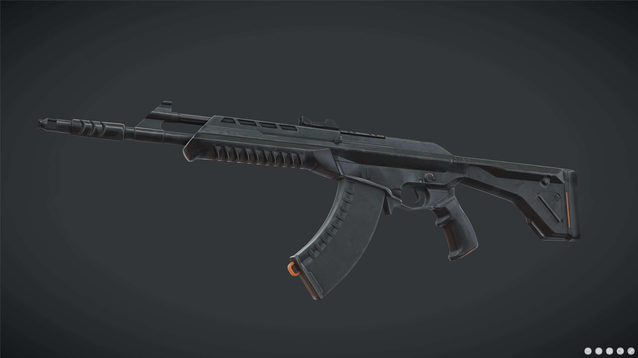 Valorant Vandal Assault Rifle PBR Low-poly 3D model_8
