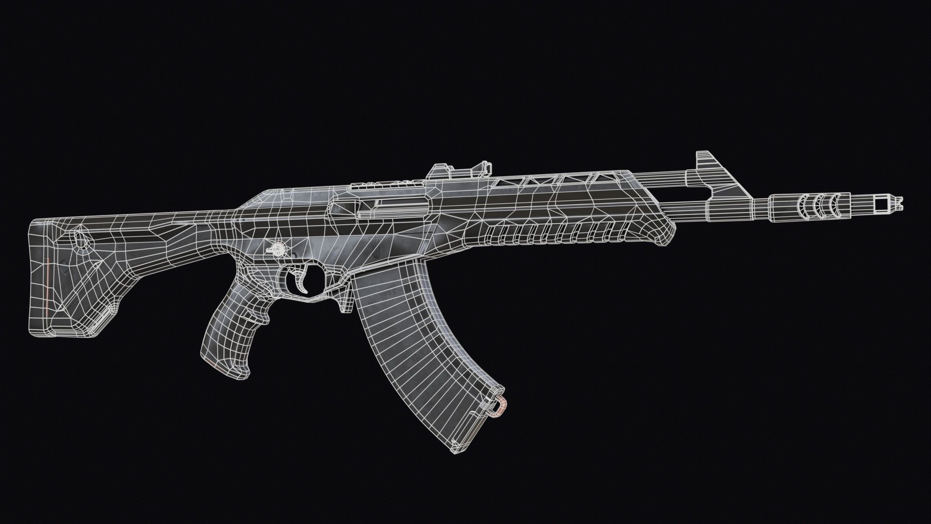 Valorant Vandal Assault Rifle PBR Low-poly 3D model_11