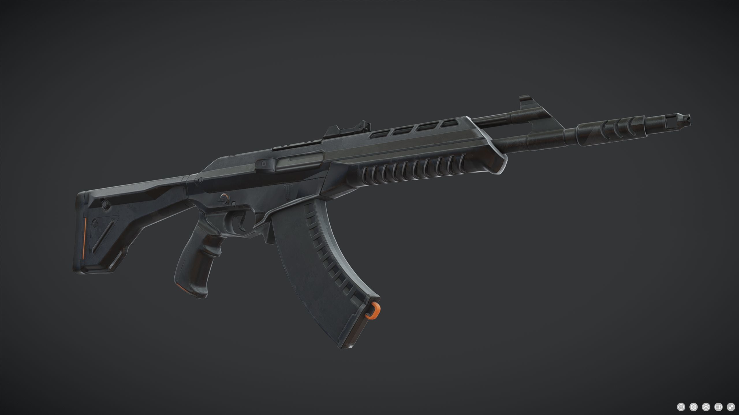Valorant Vandal Assault Rifle PBR Low-poly 3D model_7