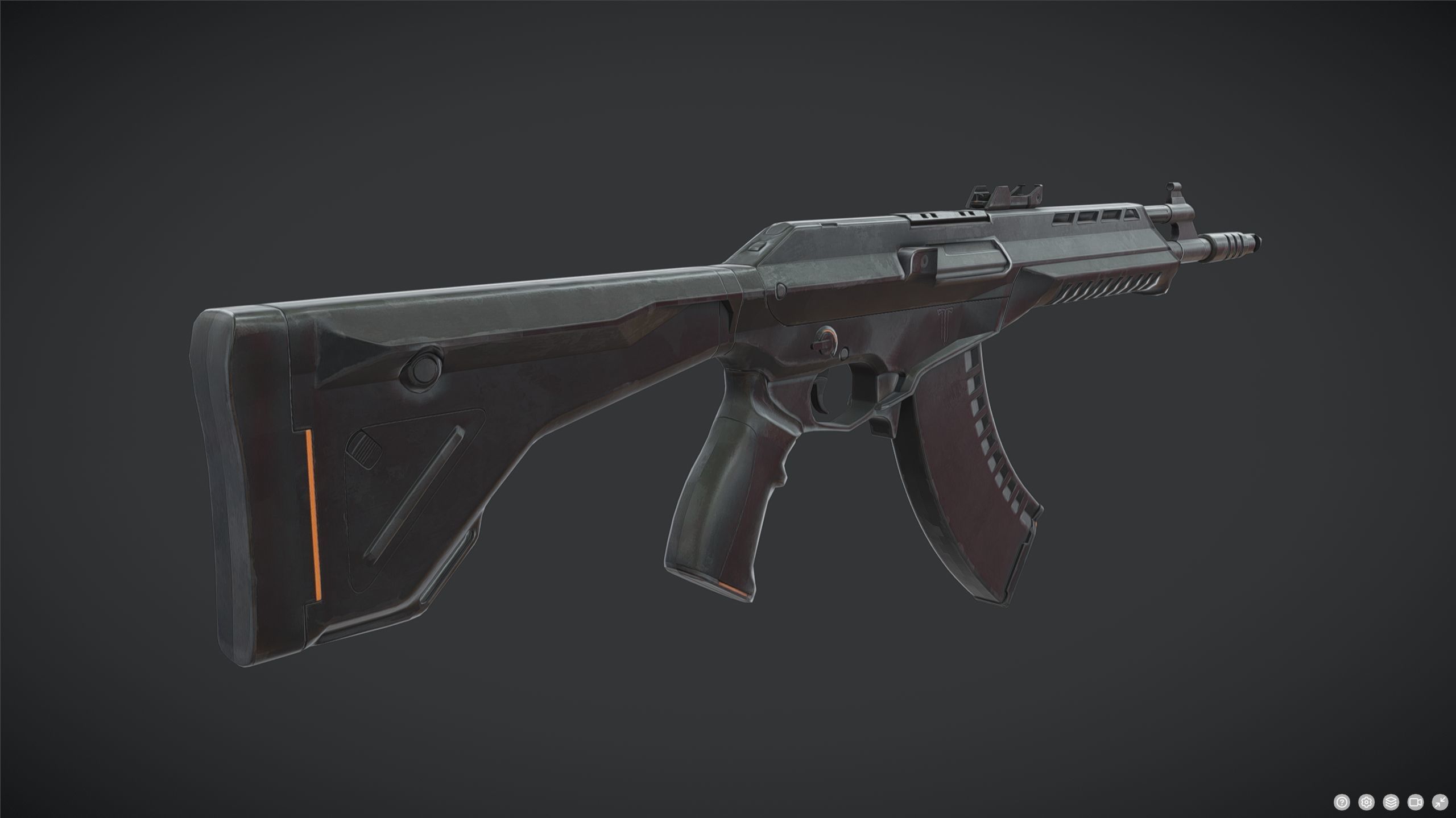 Valorant Vandal Assault Rifle PBR Low-poly 3D model_10