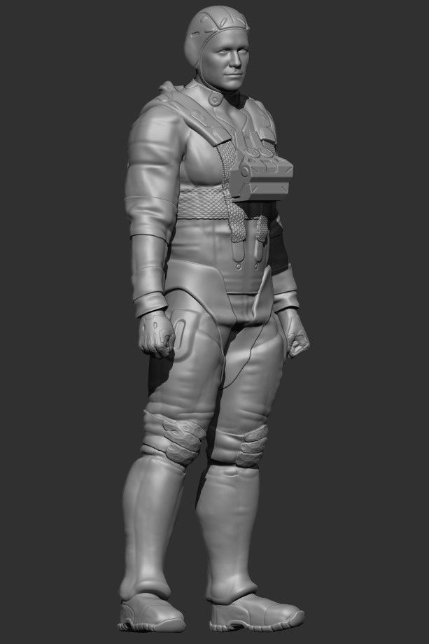 MaK STL Scale Figure Pilot Male 3D print model_2