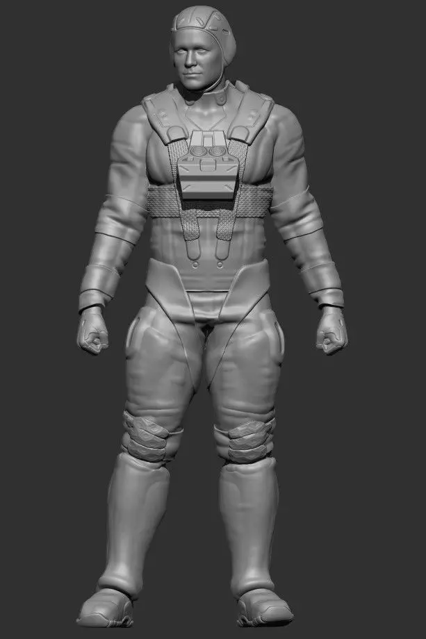 MaK STL Scale Figure Pilot Male 3D print model_0