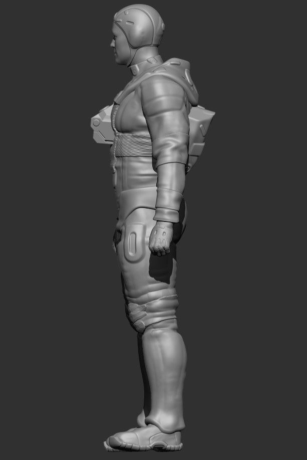 MaK STL Scale Figure Pilot Male 3D print model_1