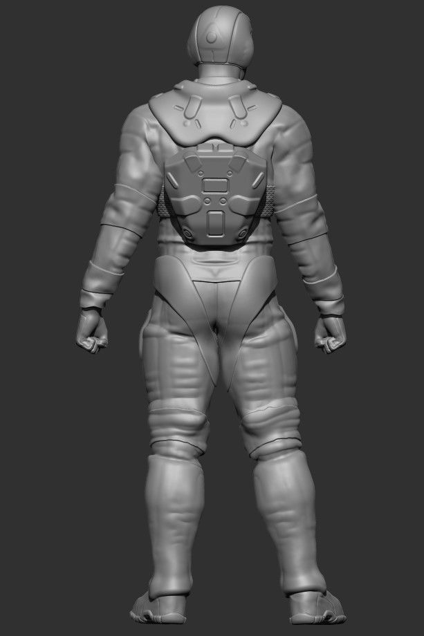 MaK STL Scale Figure Pilot Male 3D print model_3