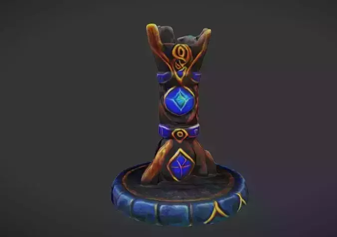 Mystical Totem  3D Game Ready Model