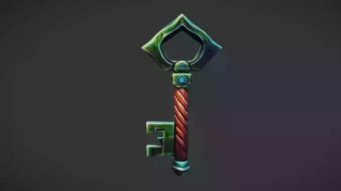 Enchanted Key 3D Game Ready Model