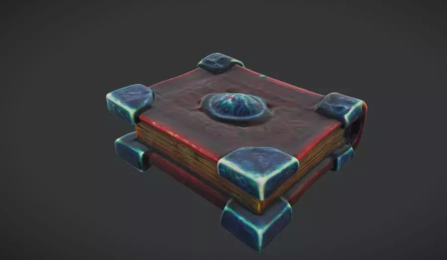 fantasy Book 3D Game Ready Model 3D model_0