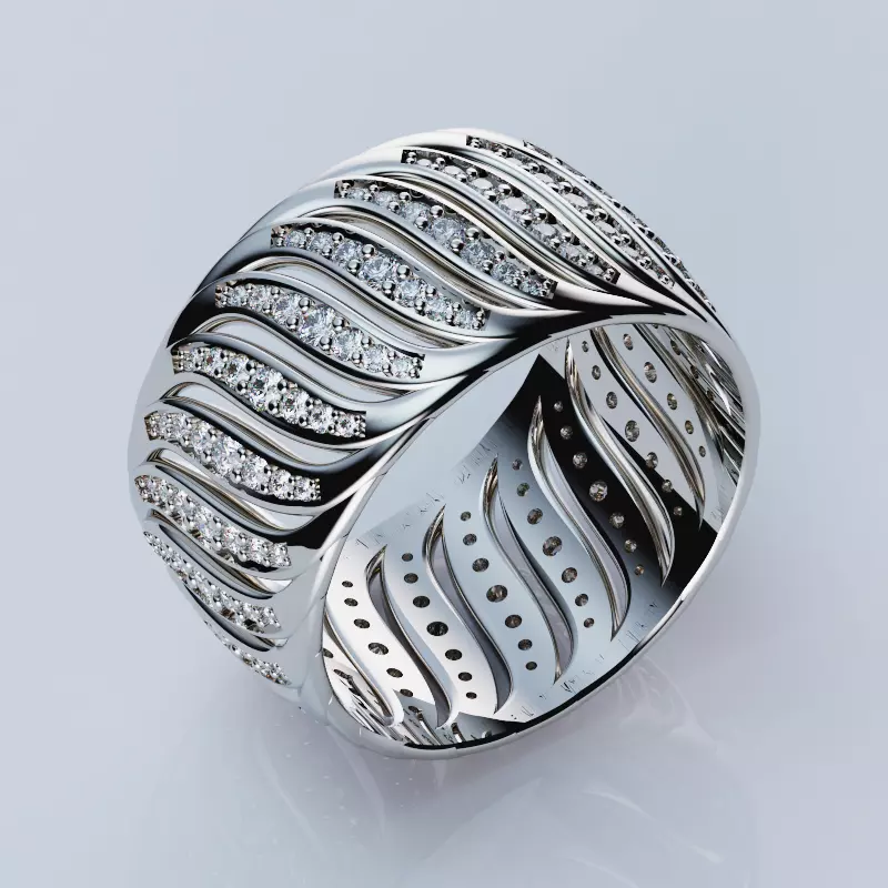 Ring Diamond dance 3D print model
