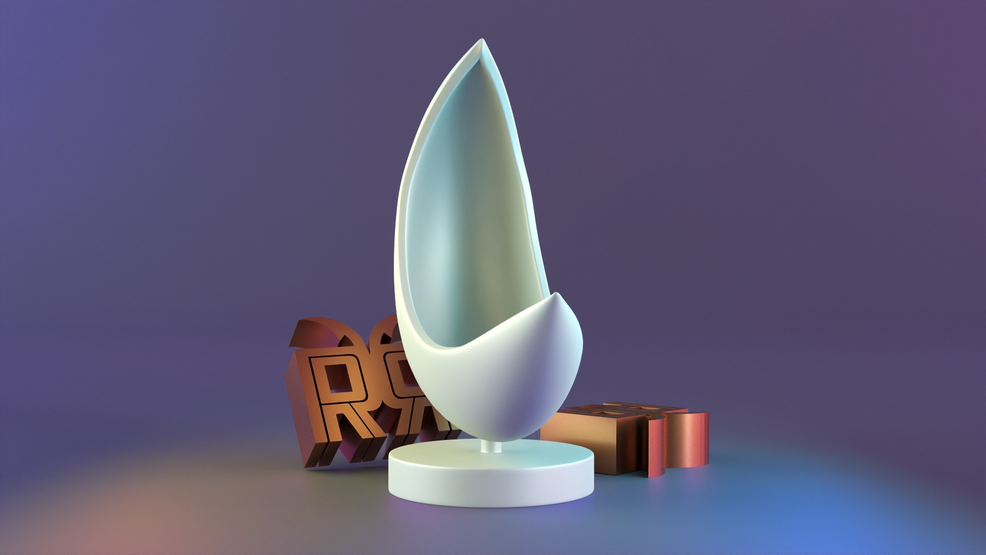 Moon Crescent Vase 3D print model_2