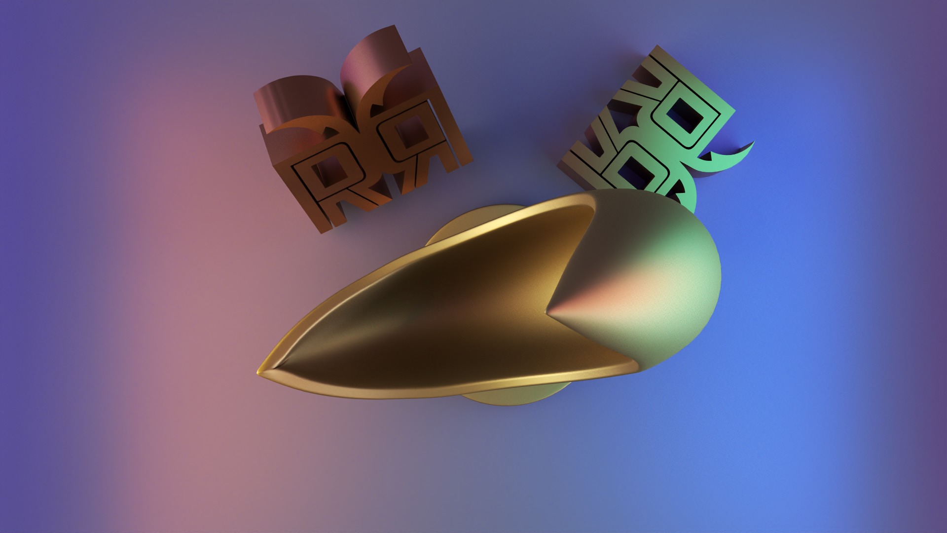 Moon Crescent Vase 3D print model_6