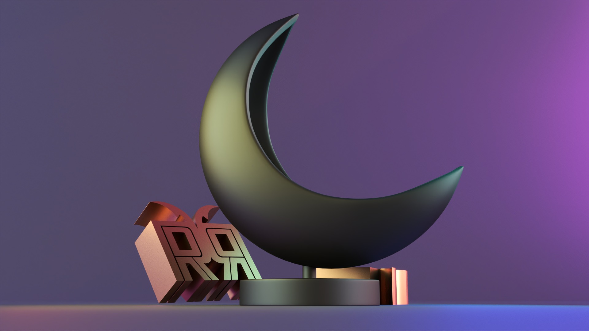 Moon Crescent Vase 3D print model_5