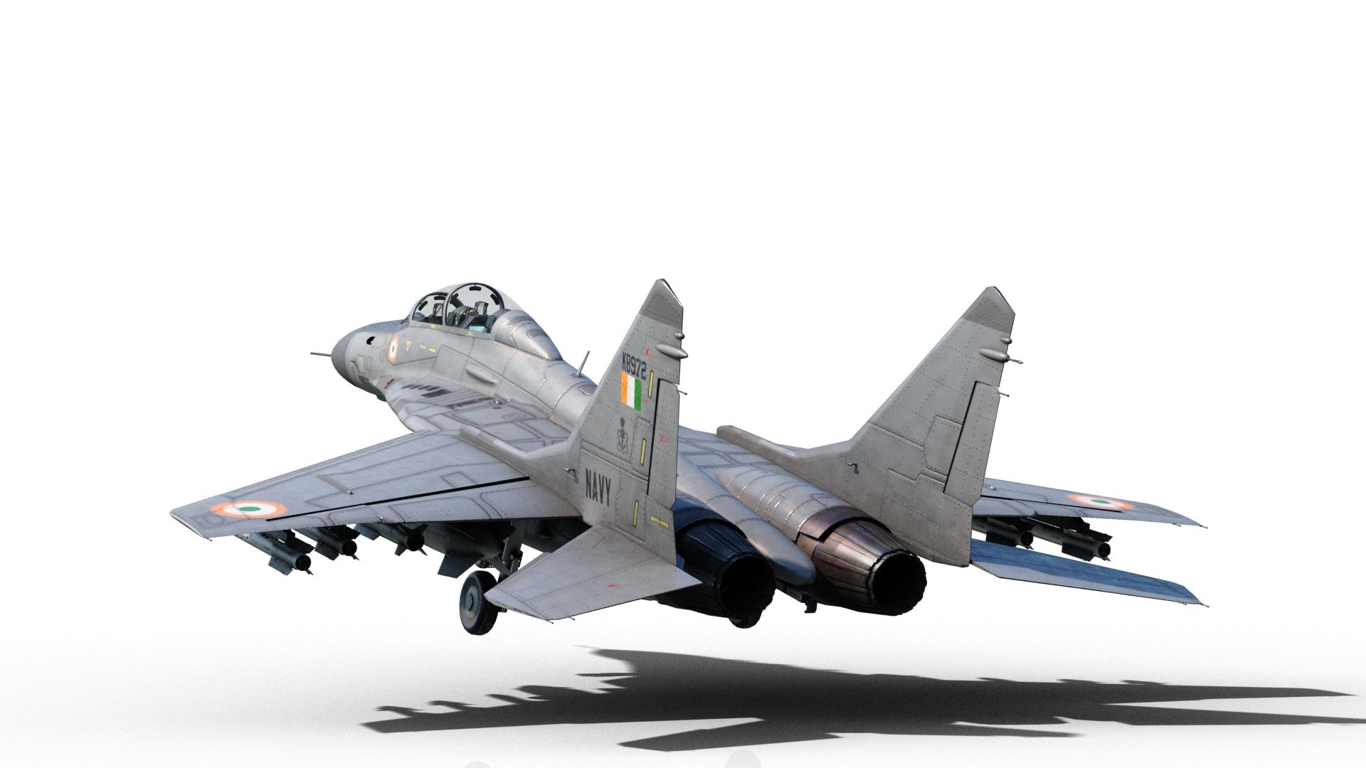 Mikoyan-Gurevich MiG-29Kub Mig29Kub shipboard aircraft Low-poly 3D model_2