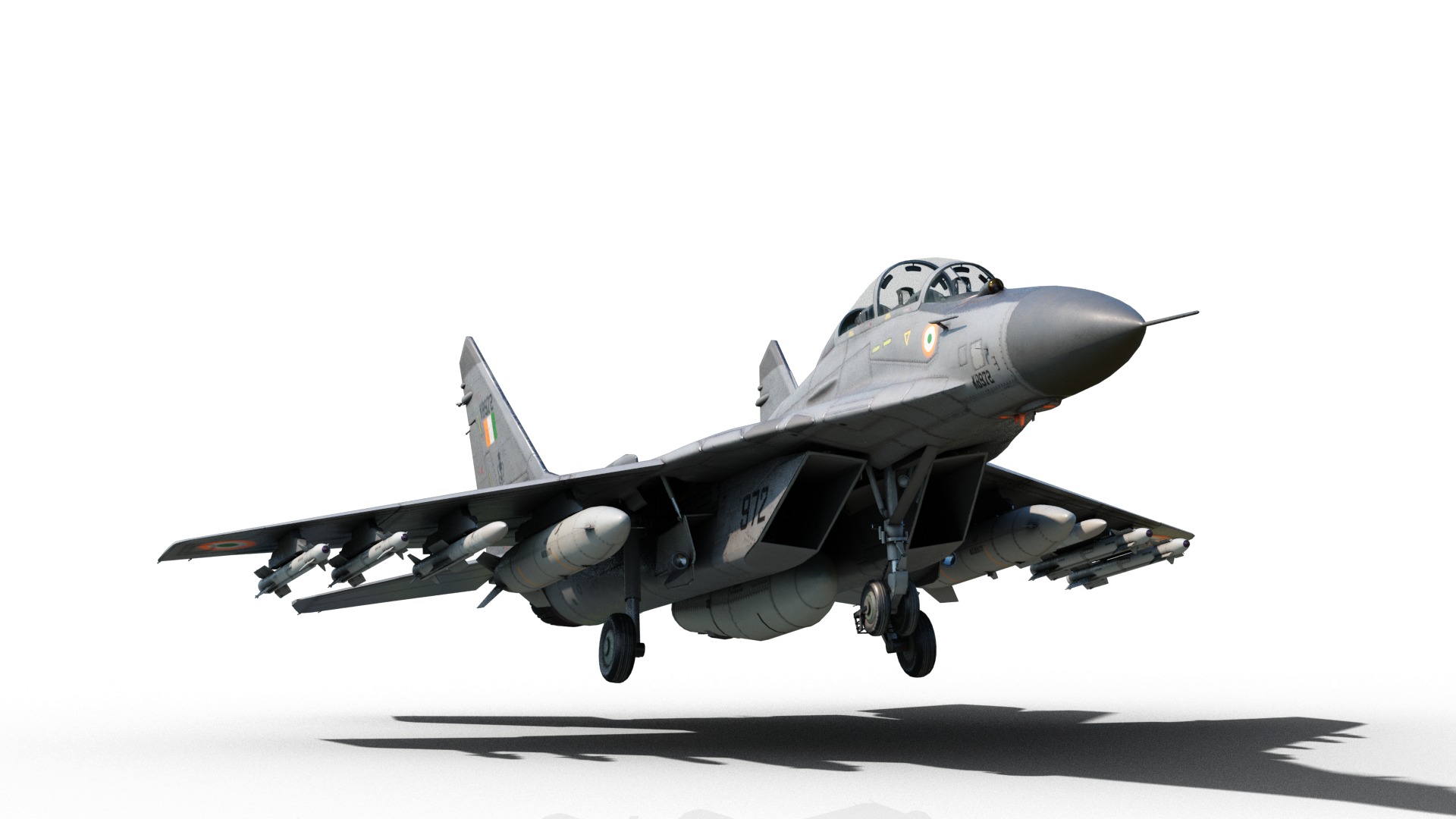 Mikoyan-Gurevich MiG-29Kub Mig29Kub shipboard aircraft Low-poly 3D model_1