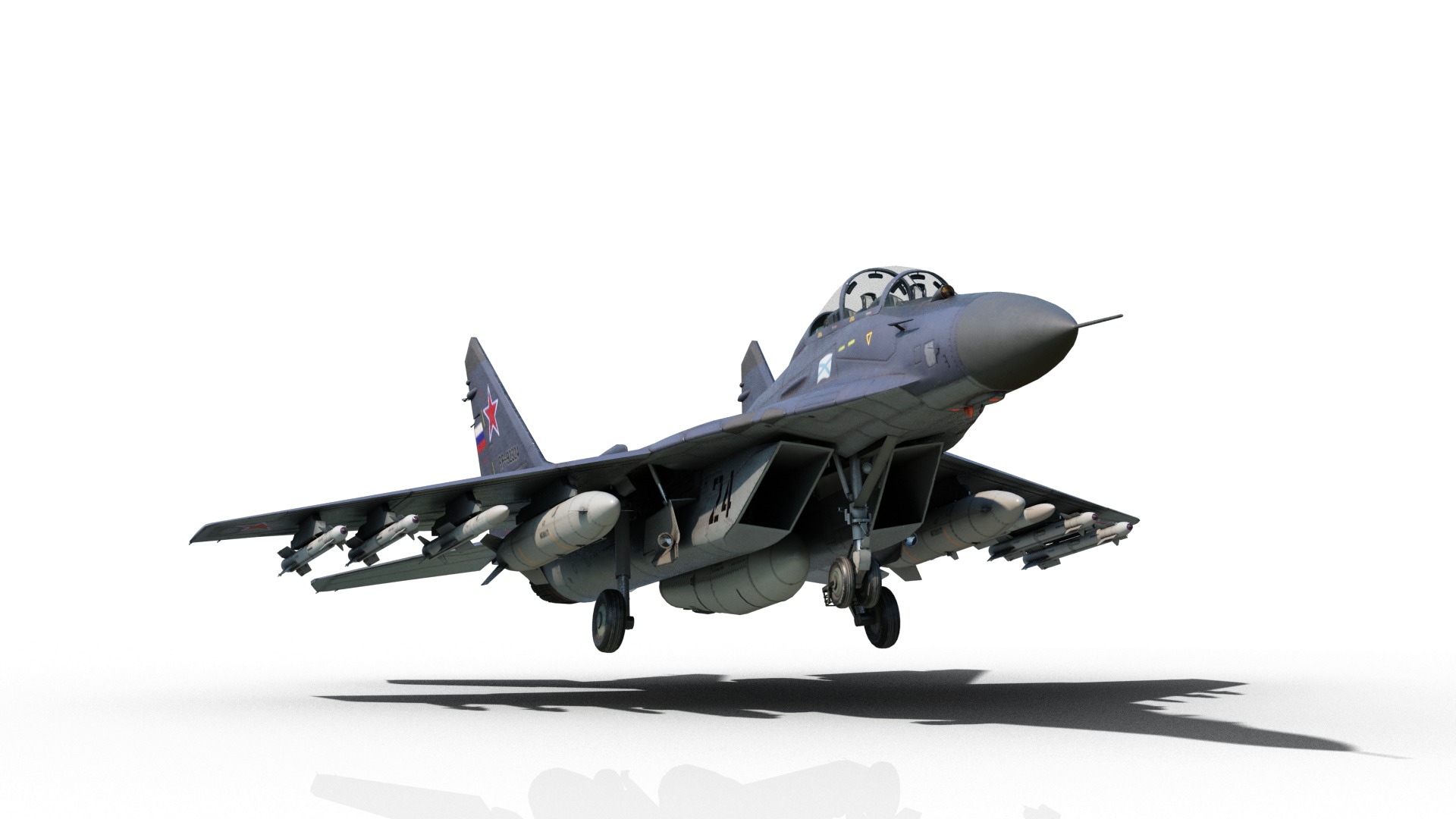 Mikoyan-Gurevich MiG-29Kub Mig29Kub shipboard aircraft Low-poly 3D model_10
