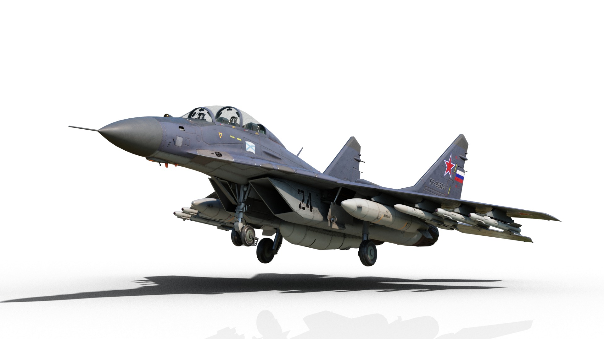 Mikoyan-Gurevich MiG-29Kub Mig29Kub shipboard aircraft Low-poly 3D model_13
