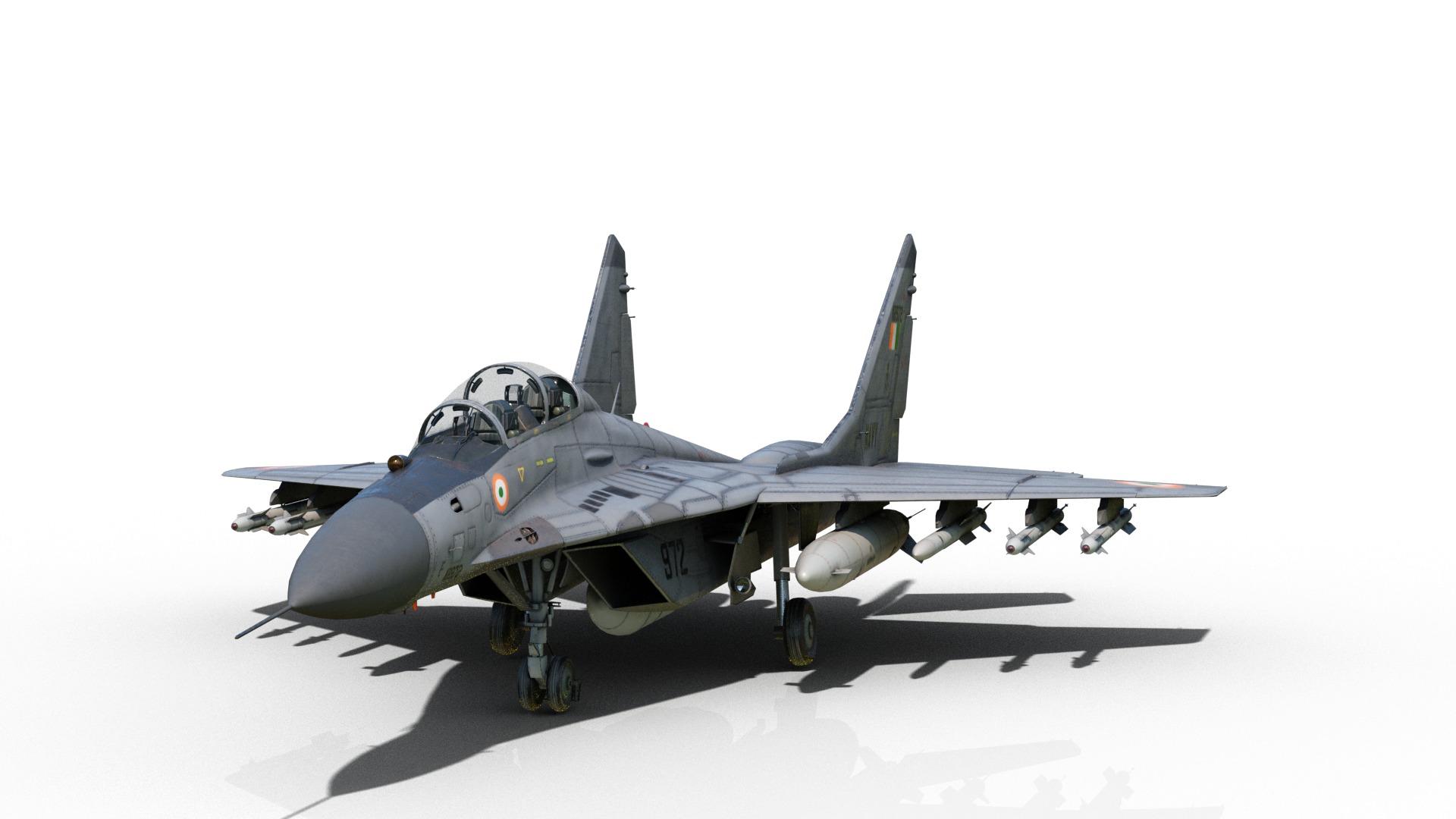 Mikoyan-Gurevich MiG-29Kub Mig29Kub shipboard aircraft Low-poly 3D model_20