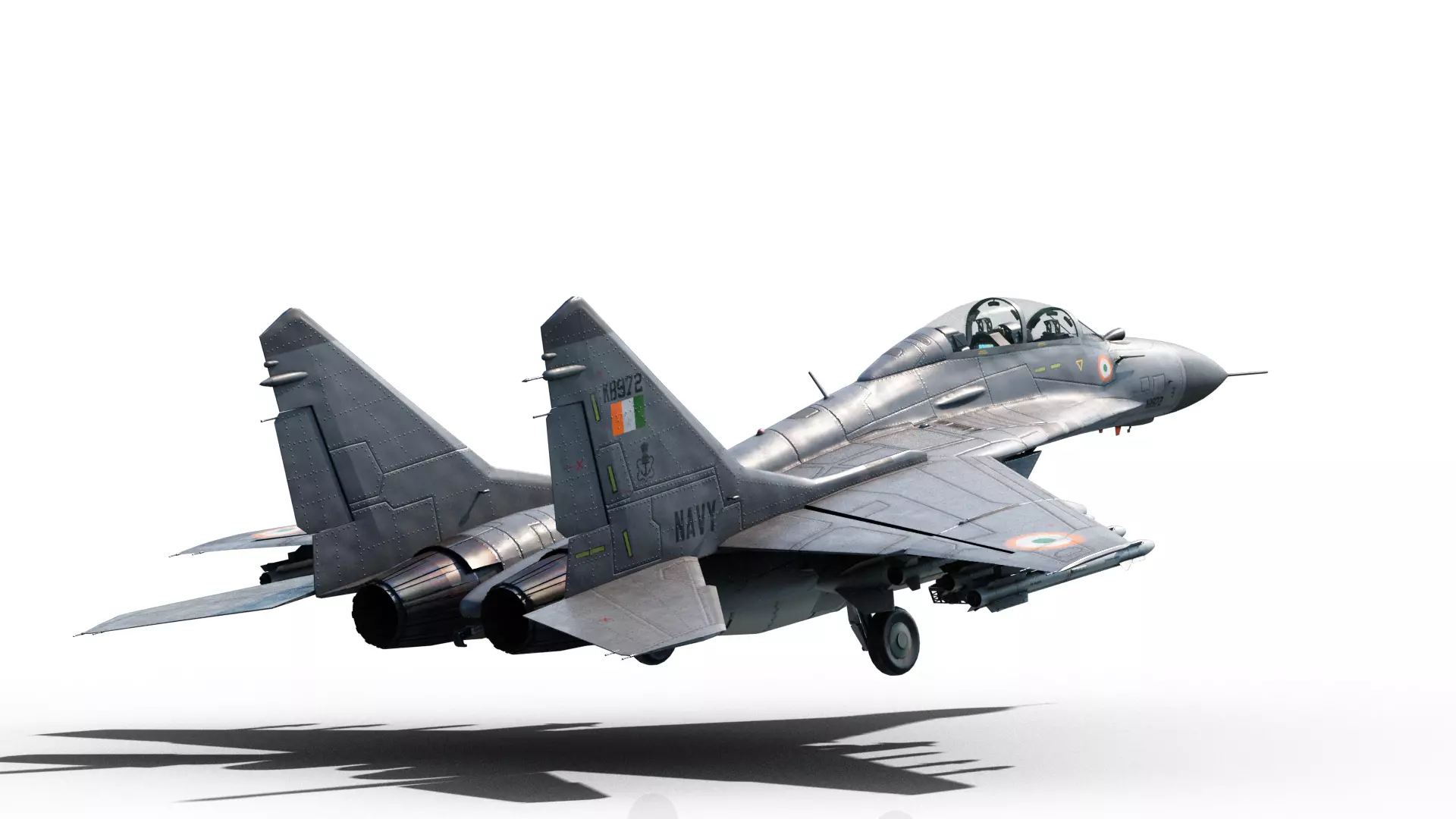 Mikoyan-Gurevich MiG-29Kub Mig29Kub shipboard aircraft Low-poly 3D model_0