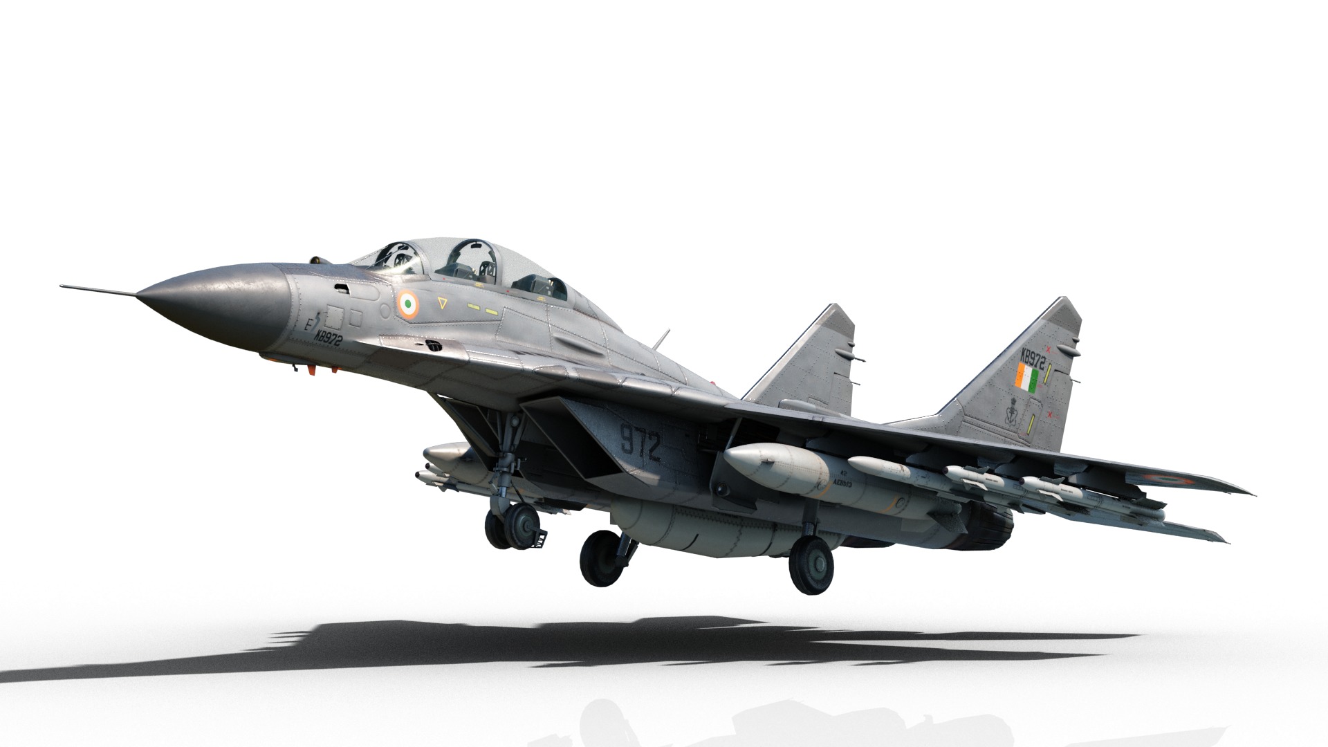 Mikoyan-Gurevich MiG-29Kub Mig29Kub shipboard aircraft Low-poly 3D model_3
