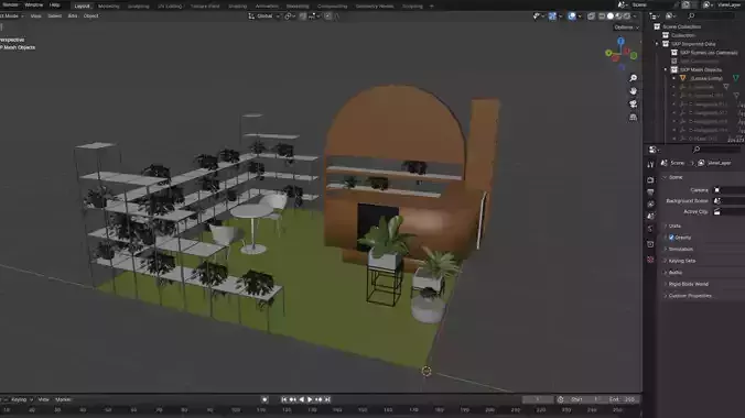 Exhibition Booth for Plants and Pots