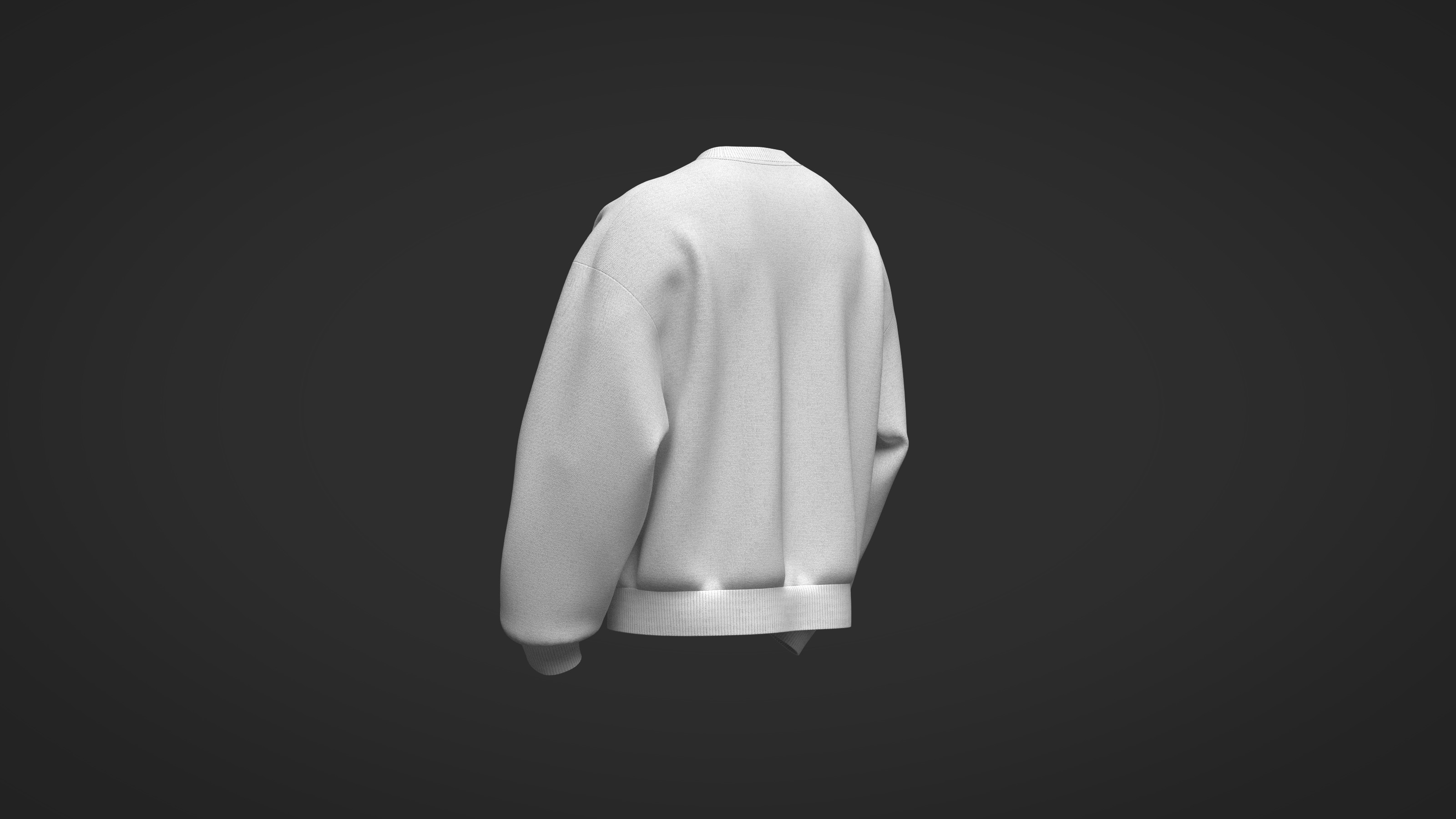 Male Oversized Sweatshirt 3D model_9