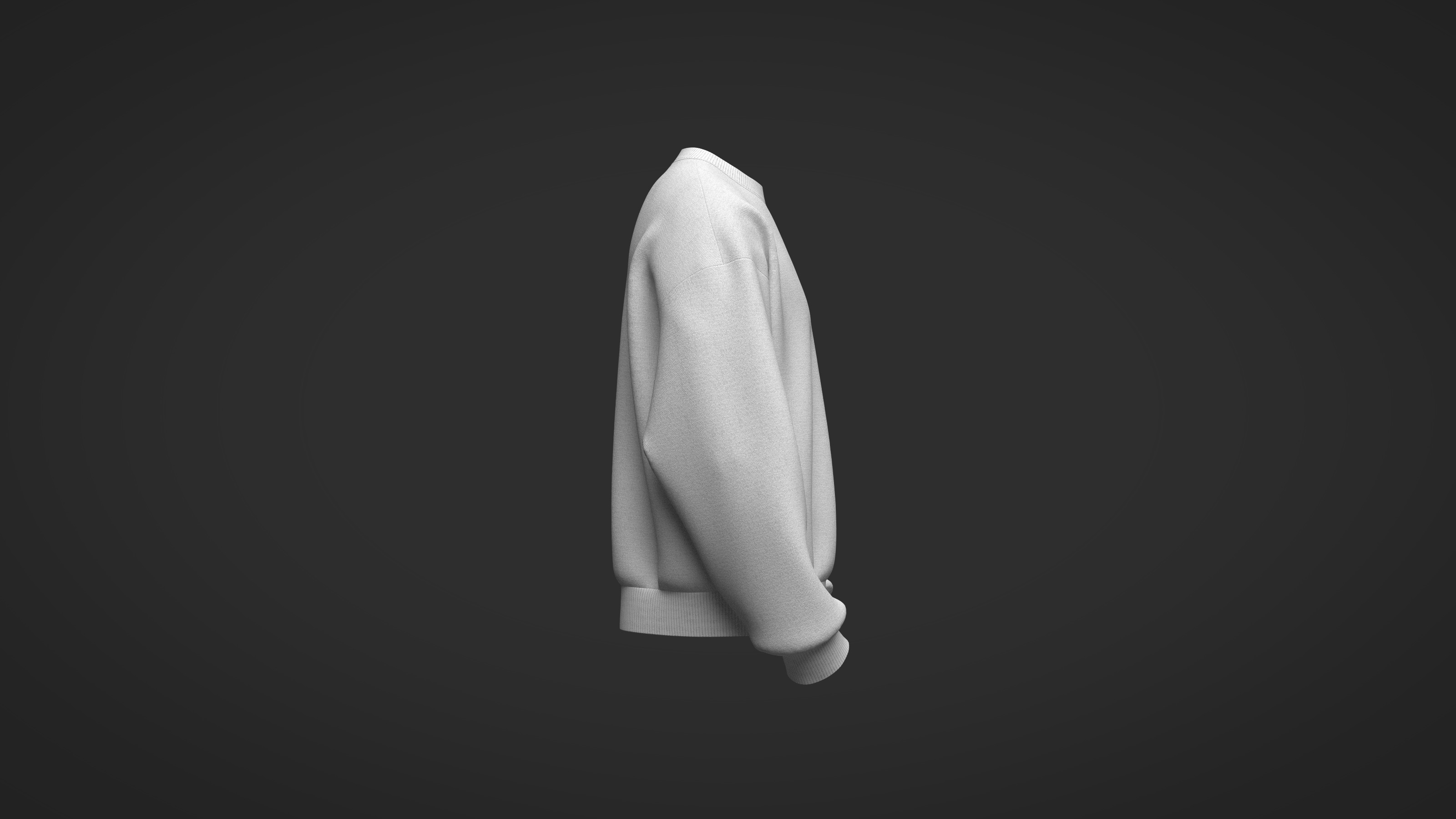 Male Oversized Sweatshirt 3D model_6