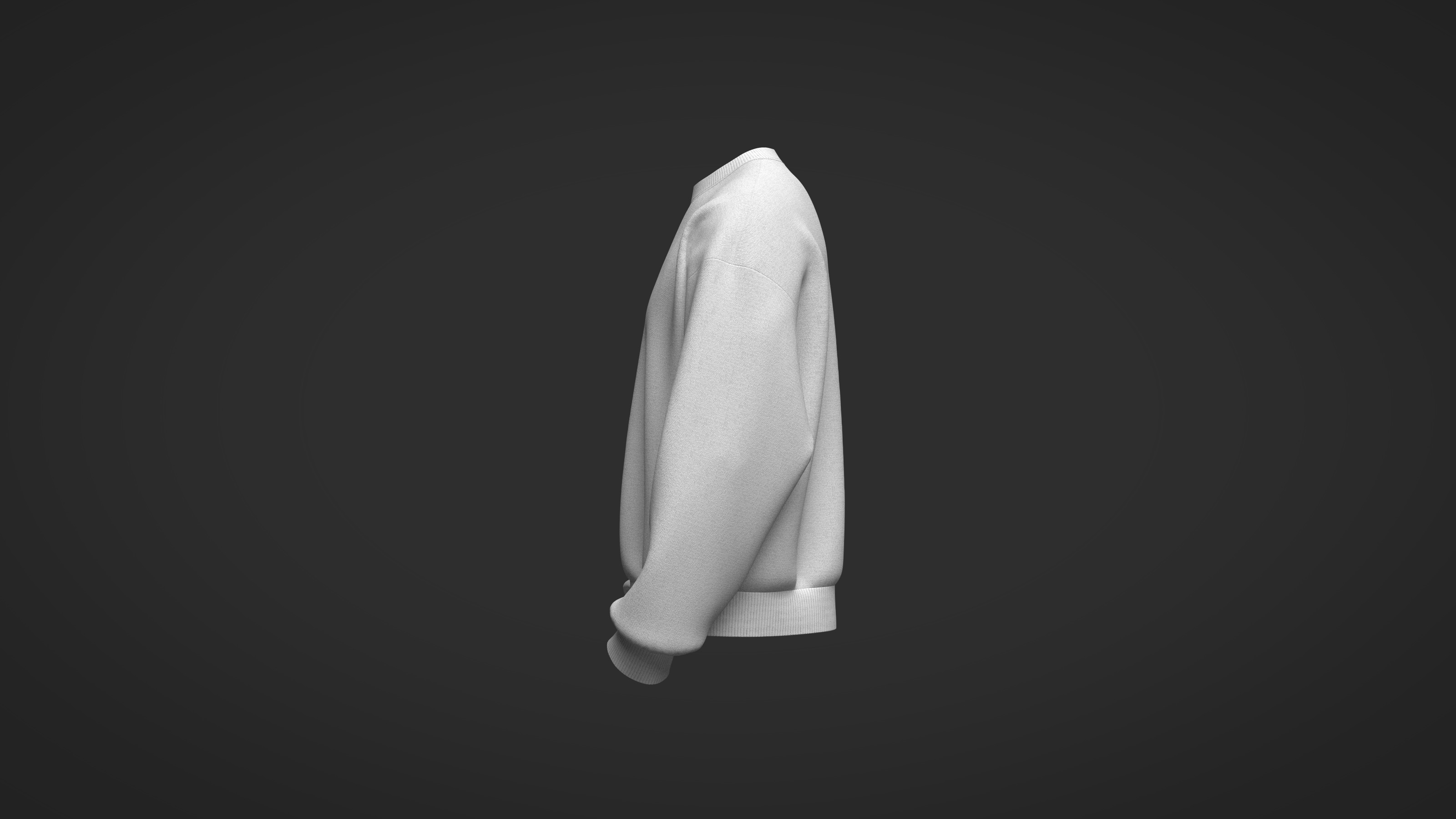 Male Oversized Sweatshirt 3D model_10