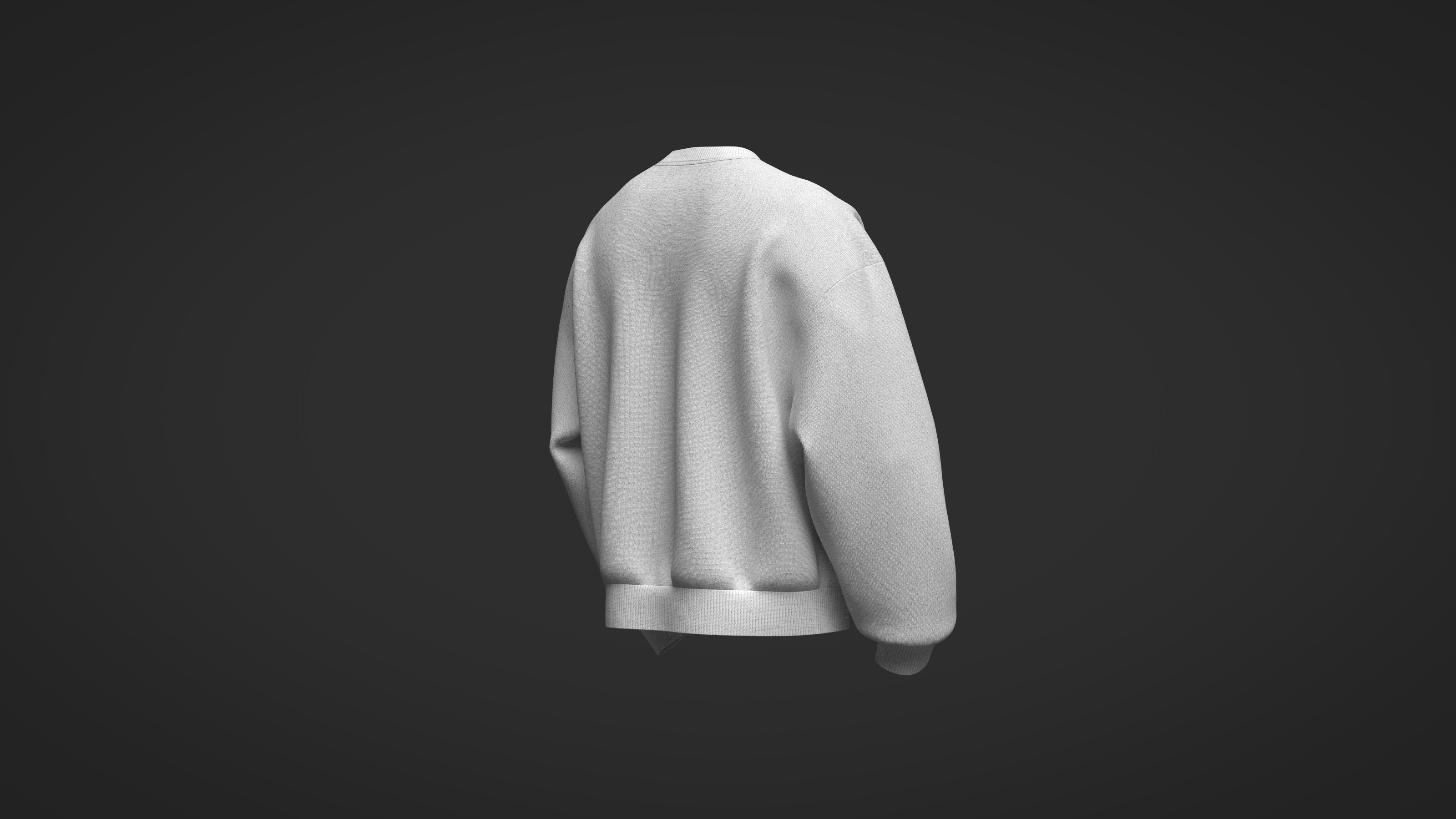 Male Oversized Sweatshirt 3D model_7