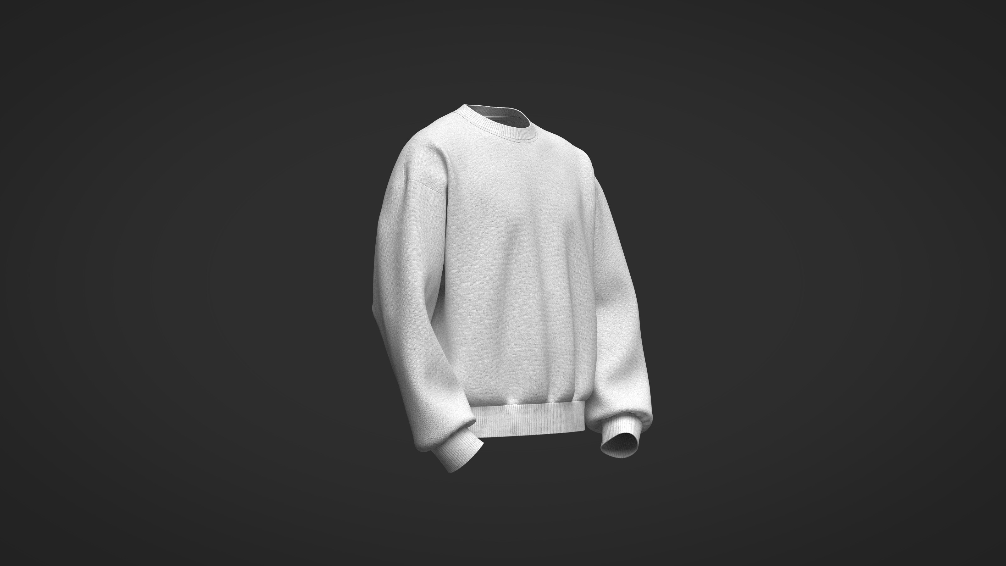 Male Oversized Sweatshirt 3D model_5