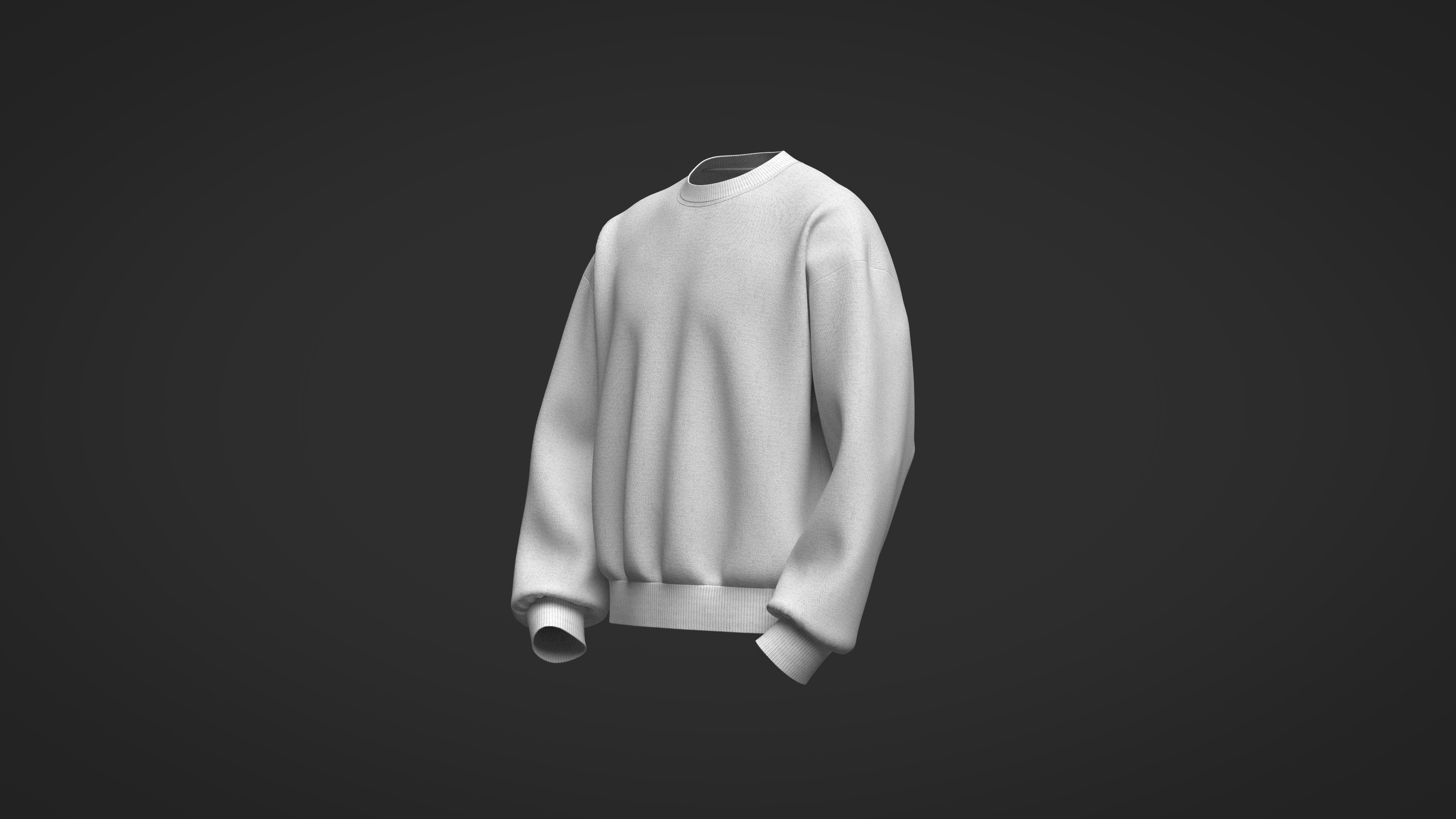 Male Oversized Sweatshirt 3D model_11