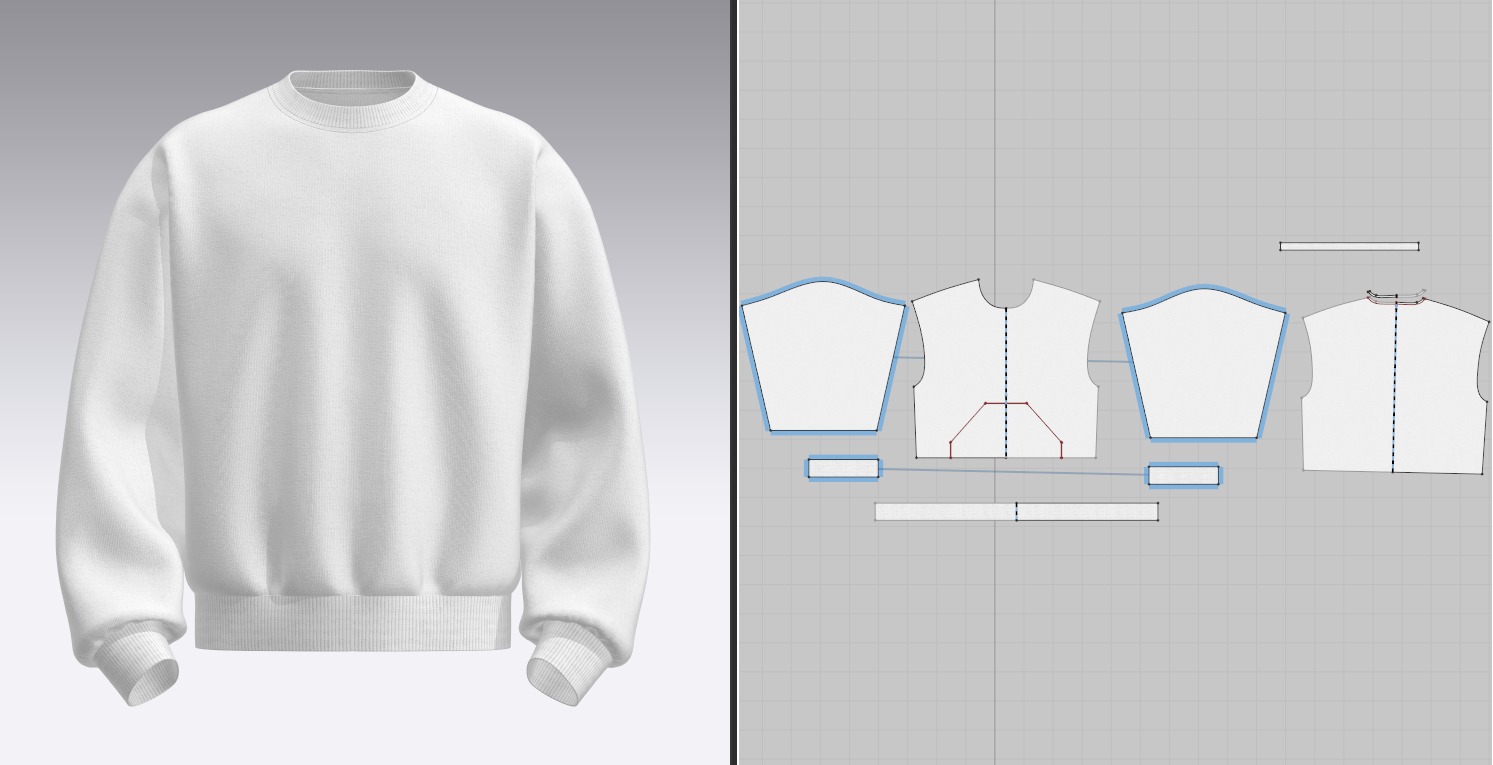 Male Oversized Sweatshirt 3D model_1