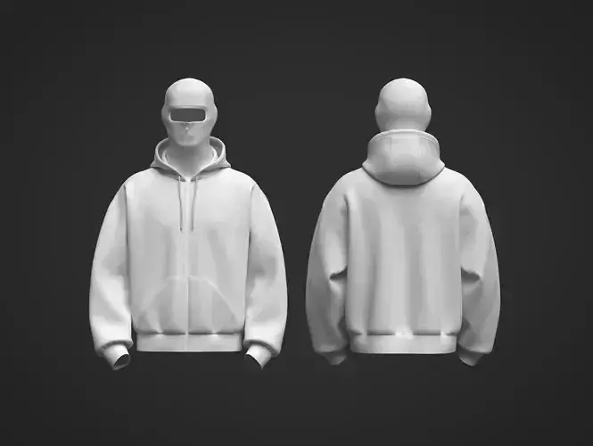 Male Oversized Balaclava Hoodie