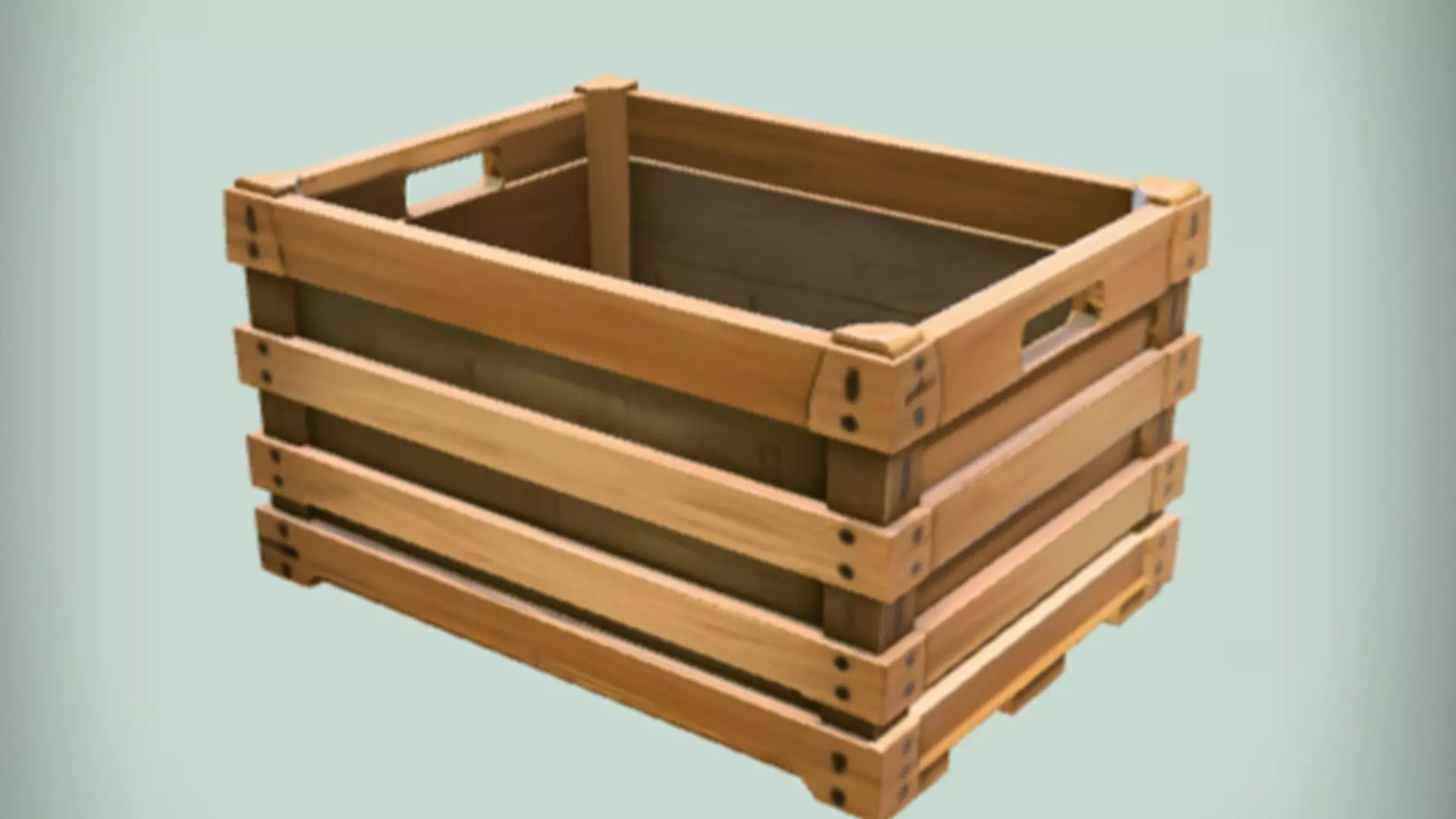wooden crate  3D Game Ready Model 3D model_0