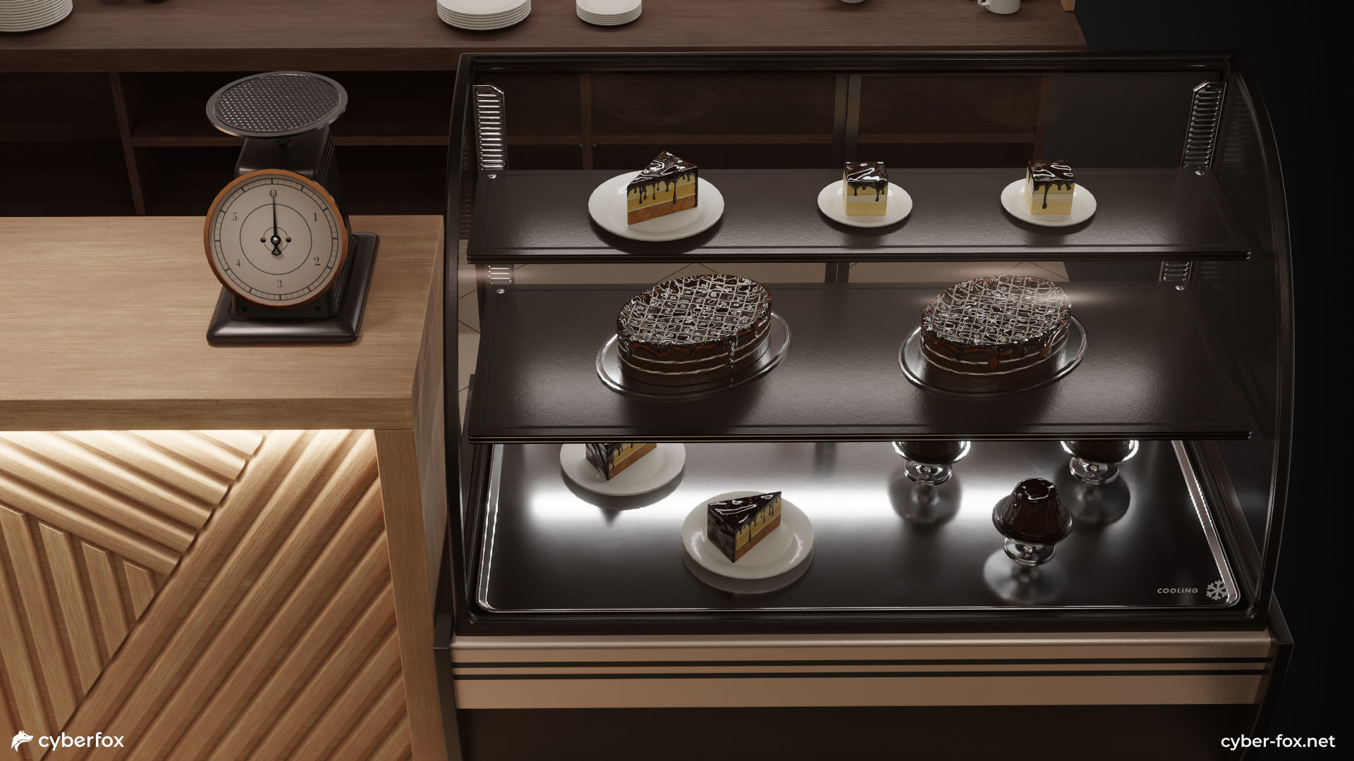 Coffee Shop Set Low-poly 3D model_4