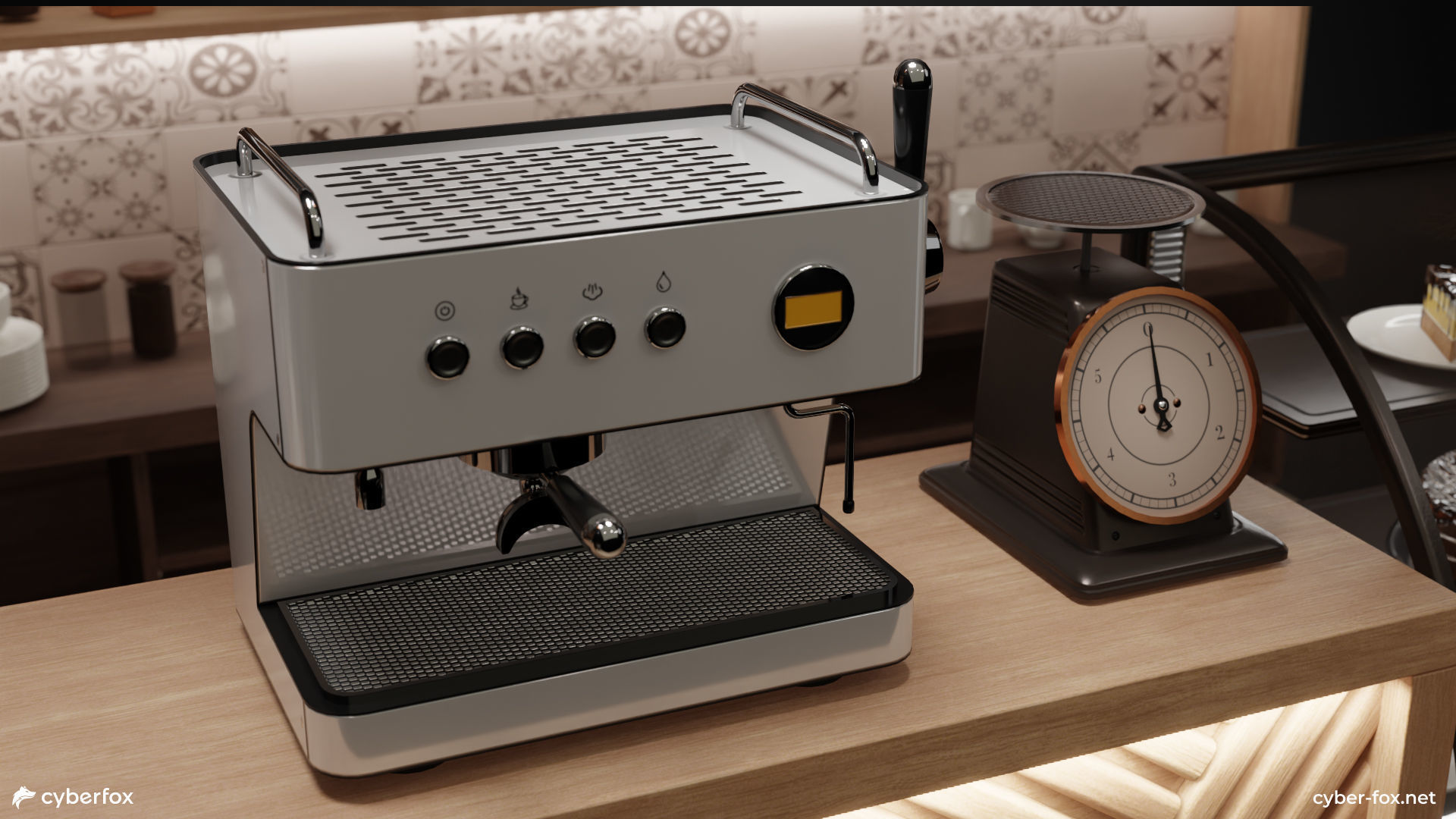 Coffee Shop Set Low-poly 3D model_6