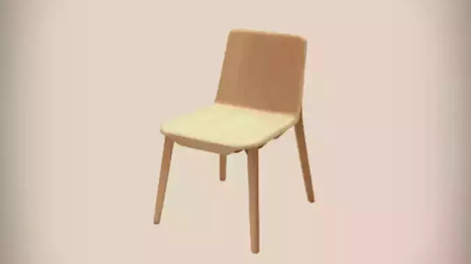 wooden chair   3D Game Ready Model
