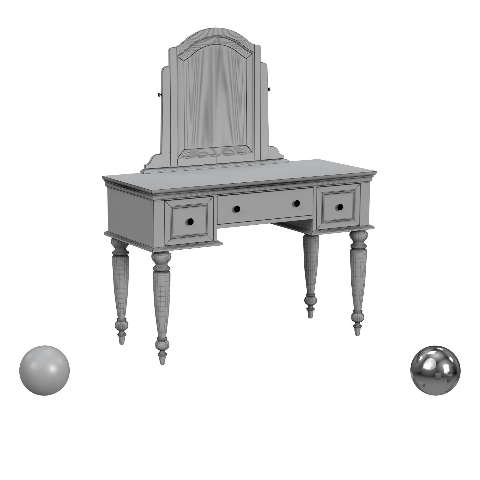 Homestyles Lafayette Vanity Table 3D model_3
