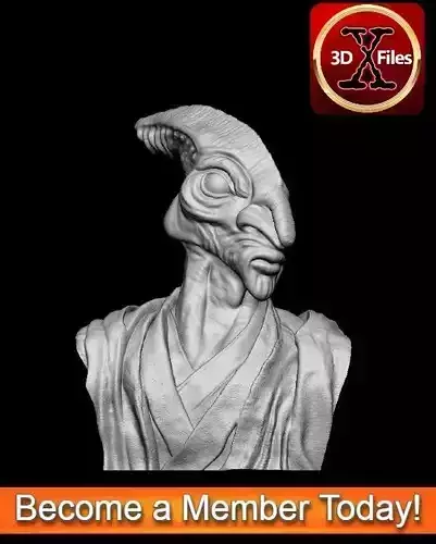 Star Wars - Jedi Coleman Trebor - statue Bust 3D print model