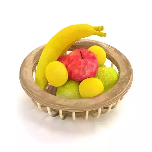 Basket of Fruit 3D model