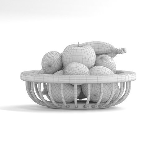 Basket of Fruit 3D model 5