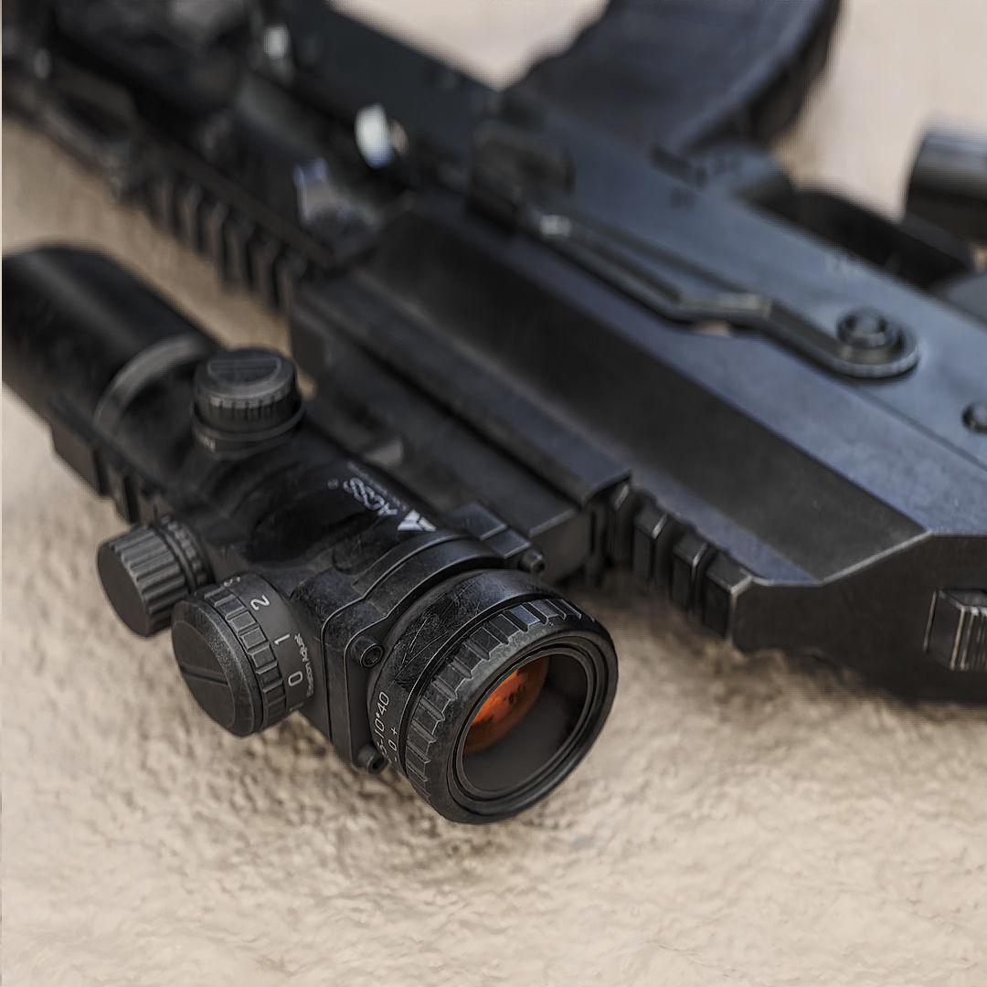 Ak 47 Low-poly Low-poly 3D model_6